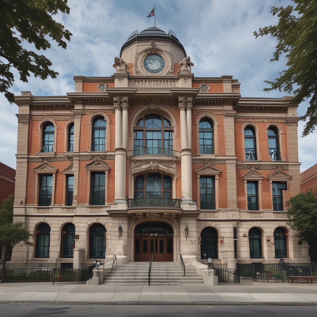 An image of the city hall building